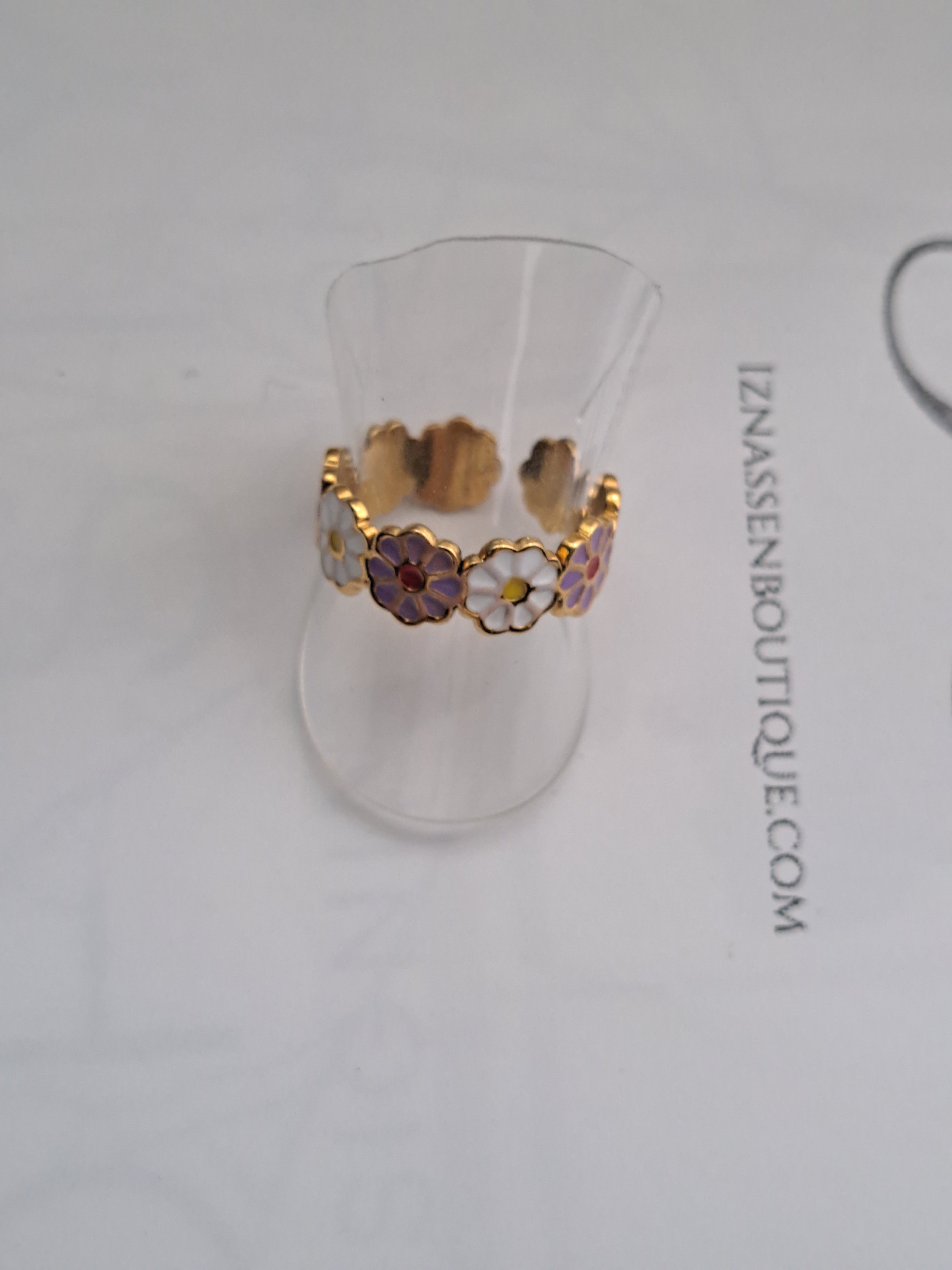 Bague multi fleurs